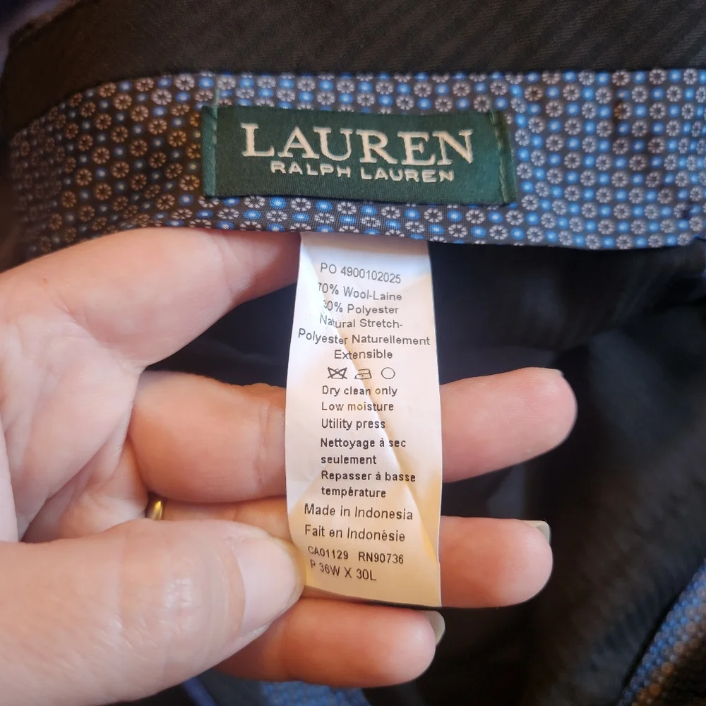 Lauren Ralph Lauren Men's Blue Plaid Suit Wool Blend EUC - Picture 10 of 10